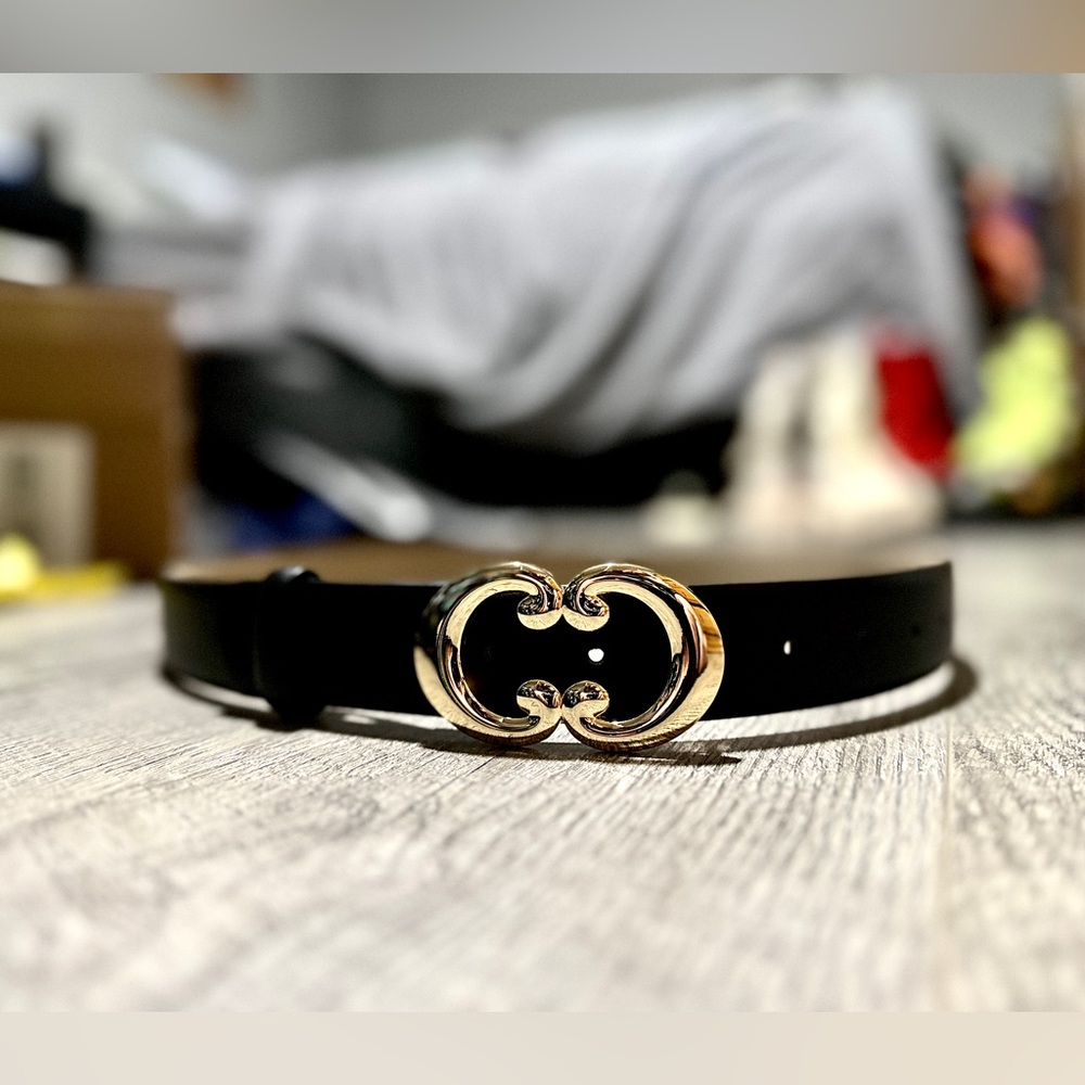 STEVE MADDEN Belt - BRAND NEW 🖤 BLACK/GOLD, SZ M